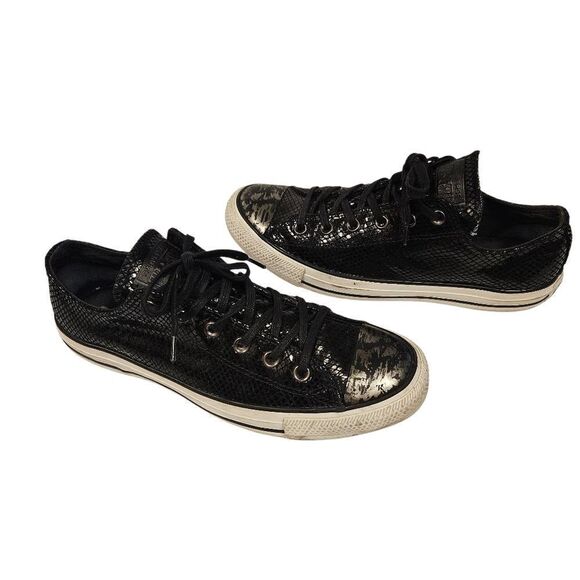 Rare Converse Black Sneakers sz10 - Picture 1 of 9